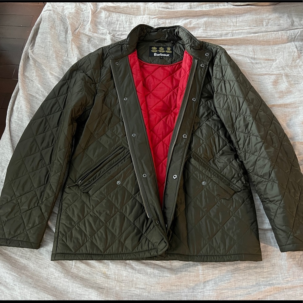 Barbour Flyweight Chelsea Quilted Jacket in Green